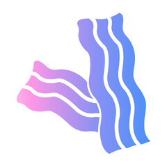 sliced bacon Gradient icon