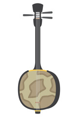 Naklejka premium 沖縄三線のイラスト