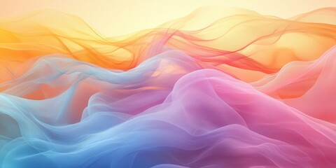 Obraz premium A mesmerizing abstract image showcasing soft, flowing waves of gradient colors.