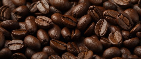 Close-up of Roasted Coffee Beans