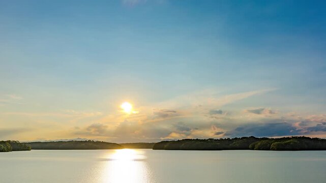 日没のタイムラプス	