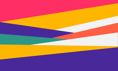 Vibrant Geometric Abstract Background - Vector