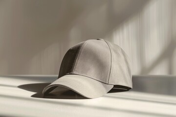 A lone baseball cap sits on a table, perfect for use in scenes where characters are getting ready or have just finished an activity