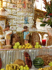 Ofrenda tradicional de día de muertos de Huaquechula, Puebla 