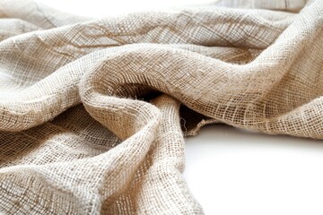 A close-up shot of a cloth on a table with intricate patterns and textures