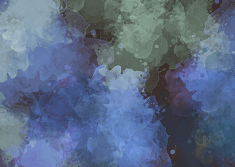background with paint texture in blue and green. Colorful mottled splashes,