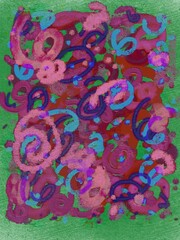 abstract pink and magenta swirl art background