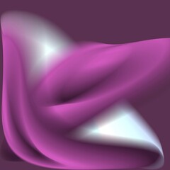 abstract magenta purple floral shape with wave