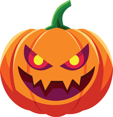 Halloween Pumpkin Vector Cartoon  Illustration for Spooky Design Festive Art And TShirt Design