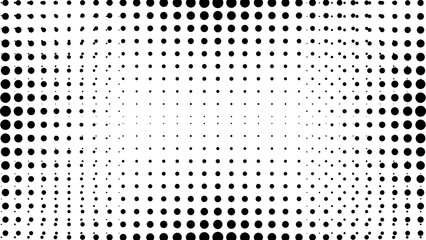 Black and white dots background. Grunge halftone gradient background. 