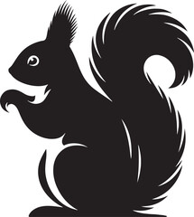 Premium Squirrel Silhouette Vector for Educational Graphics