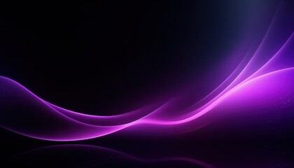 Abstract Purple and Black Background with Wavy Lines