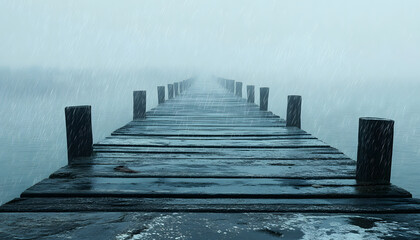 Obraz premium rainy day scene wallpaper