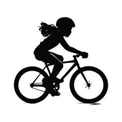 Fototapeta premium Baby kids bicycle silhouette