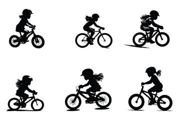 Fototapeta premium Baby kids bicycle silhouette