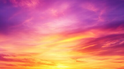 Obraz premium A vibrant sunset with hues of purple, orange, and pink blending in the sky.