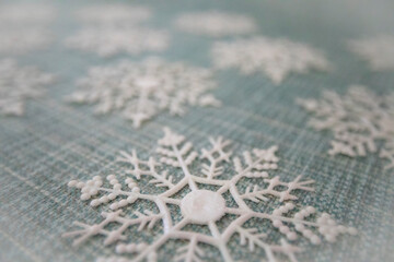 Snowflakes on a blue background