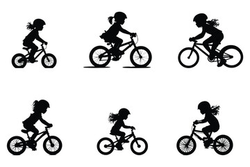 Obraz premium Baby kids bicycle silhouette