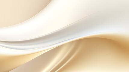 Abstract background with smooth, flowing curves in warm, soft beige and white tones.