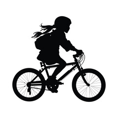 Baby kids bicycle silhouette