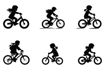 Fototapeta premium Baby kids bicycle silhouette