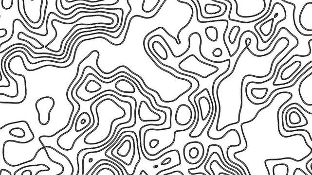seamless pattern with lines, Abstract animated outline topographic contour map. seamless abstract  loop background. 