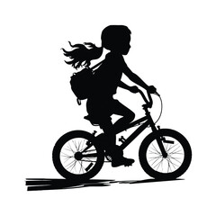 Obraz premium Baby kids bicycle silhouette