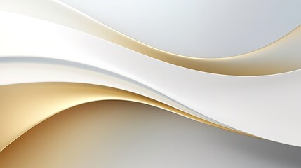 Abstract background with white and gold curved lines.