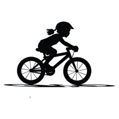 Obraz premium Baby kids bicycle silhouette