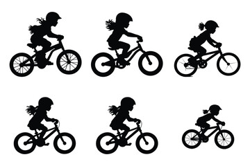 Obraz premium Baby kids bicycle silhouette