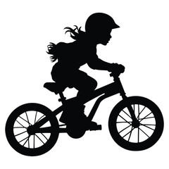 Obraz premium Baby kids bicycle silhouette