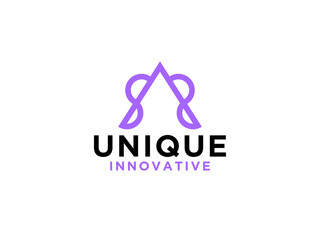 Initial Letter A Logo. Modern Shape isolated on White Background. Usable for Business and Branding Logos.