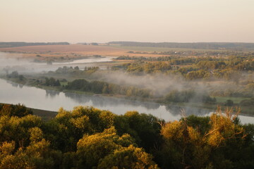 mist over the river