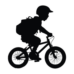 Obraz premium Baby kids bicycle silhouette