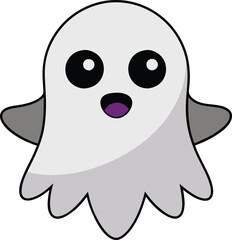 Halloween Ghosts Vector Cartoon  Illustration for Spooky Design Festive Art And TShirt Design