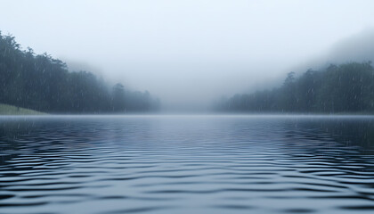 Fototapeta premium rainy day scene wallpaper