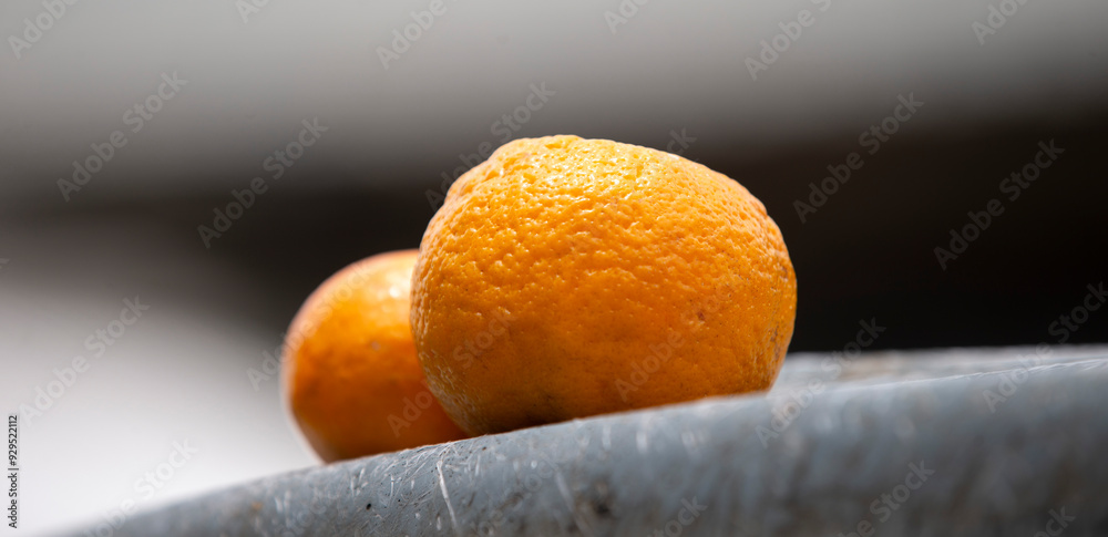 Canvas Prints Orange fruit on the table. Selective focus and shallow depth of field.