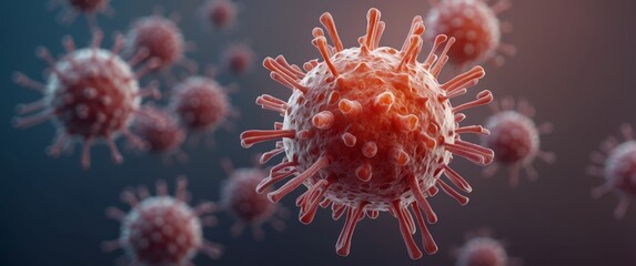 A Detailed Close-Up of a Coronavirus Particle