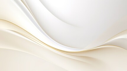 Abstract background with white and gold waves.