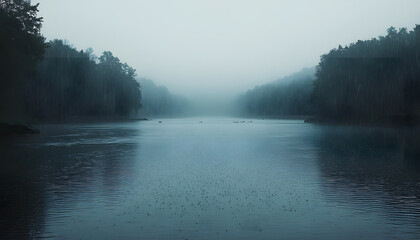 rainy day scene wallpaper