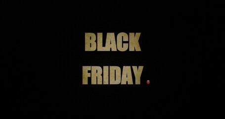 A Black Friday poster featuring the words 