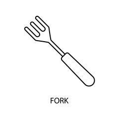 fork concept line icon. Simple element illustration. fork concept outline symbol design.