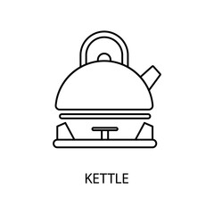 kettle concept line icon. Simple element illustration. kettle concept outline symbol design.