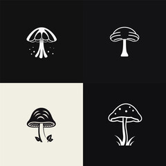 Mushroom logo design vector template 