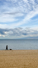 Strolling along St Kilda Beach, Melbourne, Australia