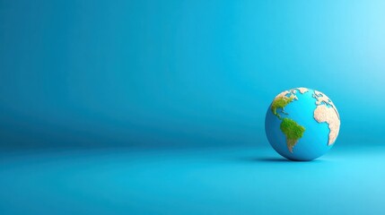 Unsteady Globe: Symbol of Global Economic Instability with Copy Space