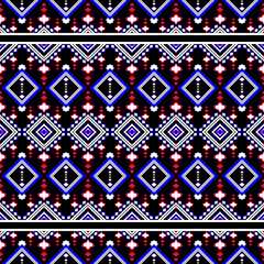 Geometric pixel ethnic seamless pattern home decoration design. Aztec fabric carpet boho mandalas textile decor wallpaper. Tribal native motif decorative folk traditional embroidery vector background