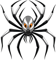Halloween Spider Vector Cartoon  Illustration for Spooky Design Festive Art And TShirt Design
