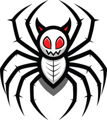 Halloween Spider Vector Cartoon  Illustration for Spooky Design Festive Art And TShirt Design
