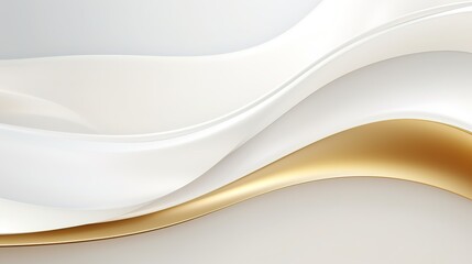 Abstract gold and white wave background.